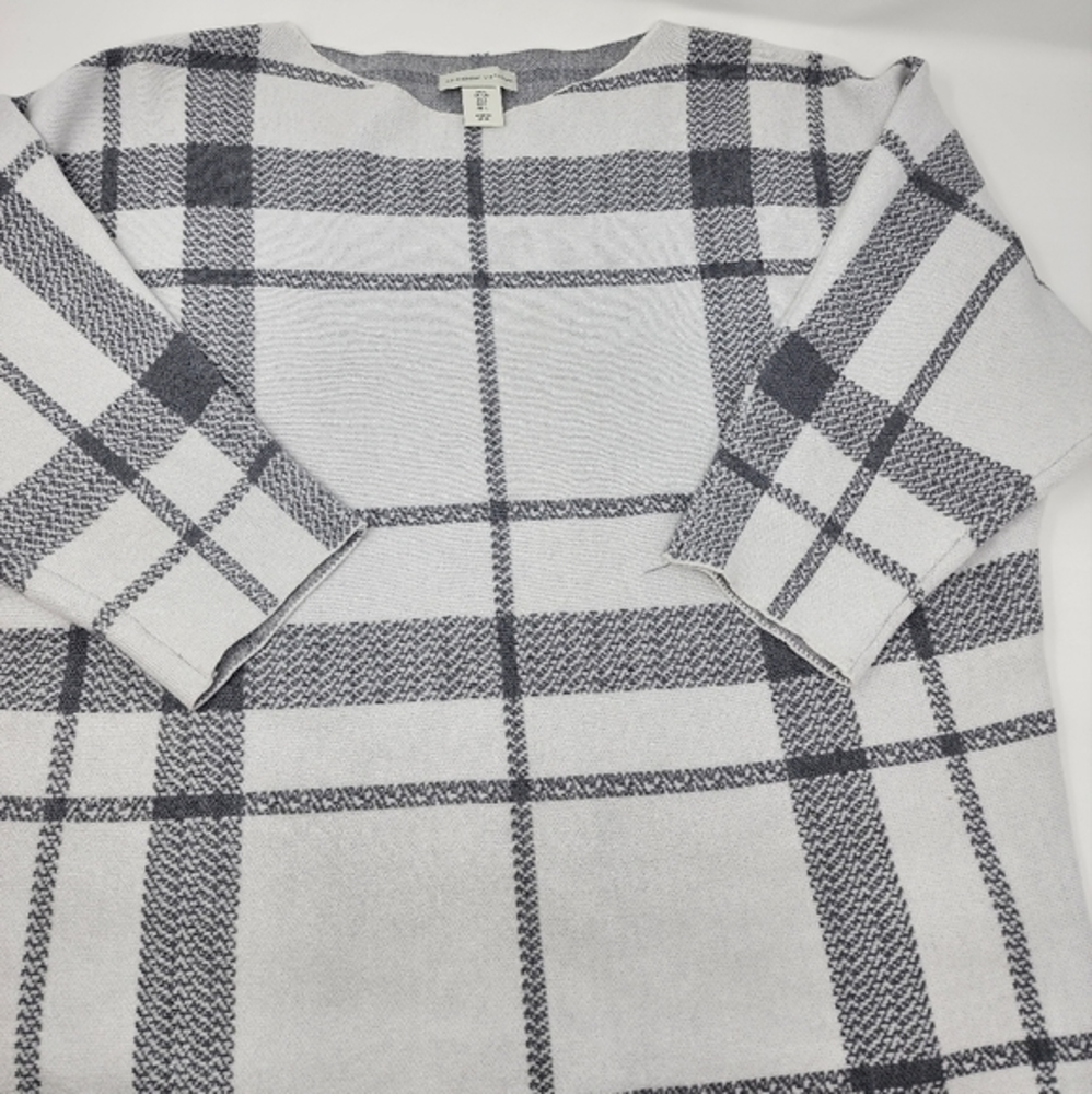 Adrienne Vittadini‎ Gray White Sweater Large